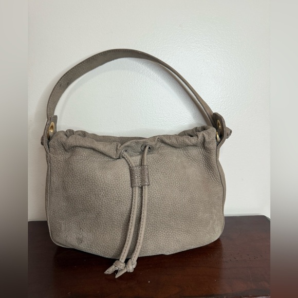 Hammitt Handbags - Hammitt Cooper Bag Women's Taupe Leather Drawstring Shoulder brushed gold hardwa